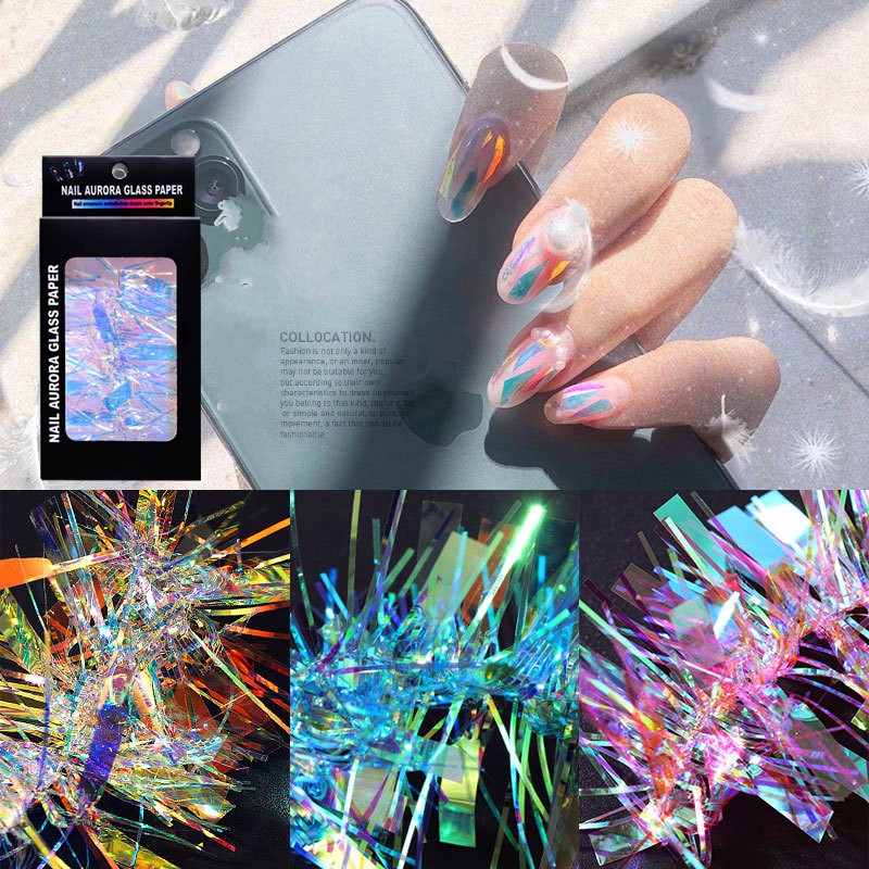 2Pcs/Lot Transfer Foil Sticker Reflective Mirror Design Broken Glass sticker Laser Aurora DIY Nail Art Stencil Decal Stickers
2Pcs/Lot Transfer Foil Sticker Reflective Mirror Design Broken Glass sticker Laser Aurora DIY Nail Art Stencil Decal Stickers