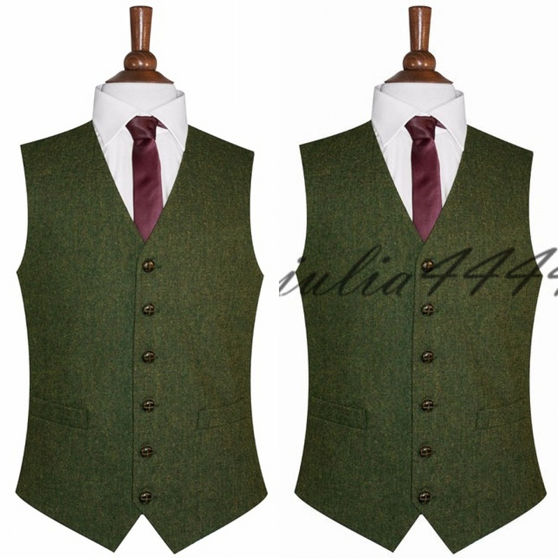 2019 Green Groom Vests Slim Fit Single Breasted British Style Sleeveless Men's Suit Vest Vintage Jacket Waistcoat, As show
2019 Green Groom Vests Slim Fit Single Breasted British Style Sleeveless Men's Suit Vest Vintage Jacket Waistcoat, As show