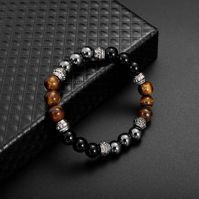 Tiger Eye Natural stone beaded bracelet women mens strands bracelets fashion jewelry will and sandy, Black
Tiger Eye Natural stone beaded bracelet women mens strands bracelets fashion jewelry will and sandy, Black