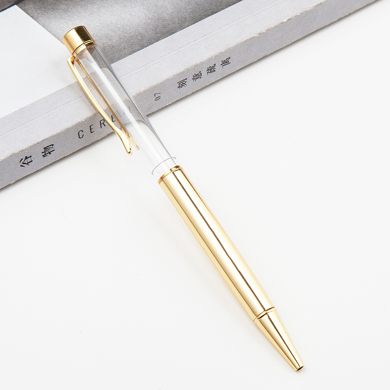 DIY Empty Stick Pens 2-in-1 Slim Crystal Diamond Ballpoint Pens Glitter Stylus Touch Pen