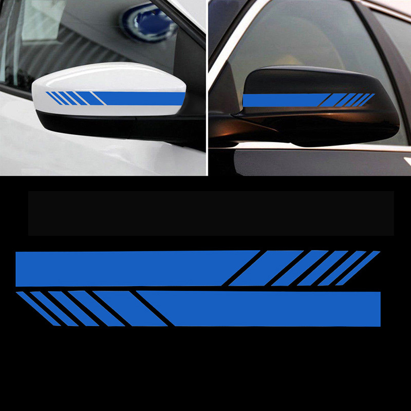Car Styling Rear View Mirror Stickers DIY Auto Decals Personalized Scratch Reflective Motorcycle Decoration Sticker Accessories