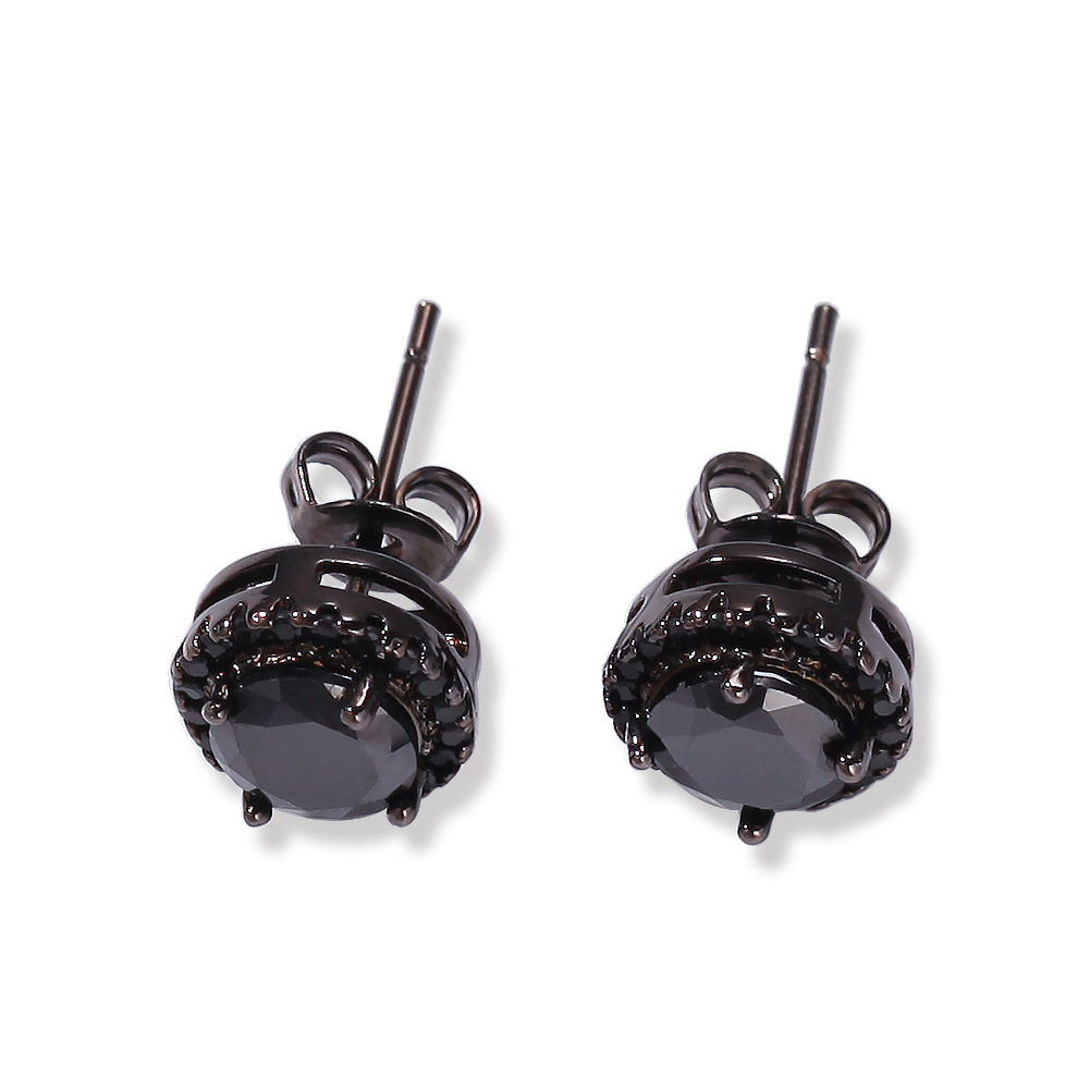 Hip Hop Ear Stud New Four-Claw Black Ear Nails Circular Square Transparent Zircon Gold Plated Earrings For Men women
Hip Hop Ear Stud New Four-Claw Black Ear Nails Circular Square Transparent Zircon Gold Plated Earrings For Men women