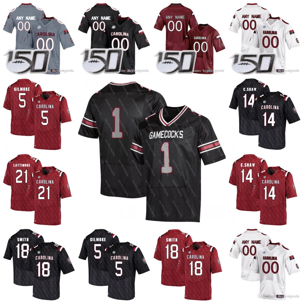Custom NCAA Gamecocks 2019 Football Ryan Hilinski 4 Tavien Feaster Sherrod Greene Hank Manos Kiel Pollard Vintage 150TH Jersey, Black;red
Custom NCAA Gamecocks 2019 Football Ryan Hilinski 4 Tavien Feaster Sherrod Greene Hank Manos Kiel Pollard Vintage 150TH Jersey, Black;red