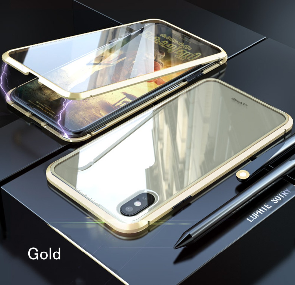 New Magnetic Adsorption Metal Phone Case For iPhone XR XS X XS Max 6 7 8 Plus Double Sided Tempered Glass Full Protective Cover Case
New Magnetic Adsorption Metal Phone Case For iPhone XR XS X XS Max 6 7 8 Plus Double Sided Tempered Glass Full Protective Cover Case