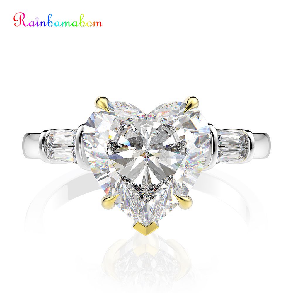Rainbamabom 925 Sterling Silver Heart Created Moissanite Sapphire Ruby Gemstone Wedding Engagement Ring Fine Jewelry Wholesale
Rainbamabom 925 Sterling Silver Heart Created Moissanite Sapphire Ruby Gemstone Wedding Engagement Ring Fine Jewelry Wholesale