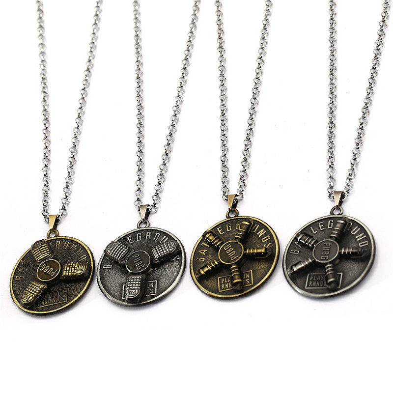 Pendant Necklaces Game Pubg Necklace Rotatable Coin Round 3D Link Chain Chaveiro For Men Women Gift Jewelry
Pendant Necklaces Game Pubg Necklace Rotatable Coin Round 3D Link Chain Chaveiro For Men Women Gift Jewelry