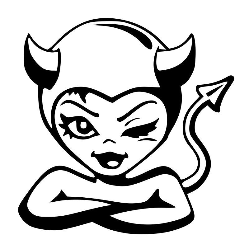 15*15cm Girly Devil Car Truck Vinyl Decal Sticker Car Accessories Motorcycle Helmet Car Styling, Color
15*15cm Girly Devil Car Truck Vinyl Decal Sticker Car Accessories Motorcycle Helmet Car Styling, Color