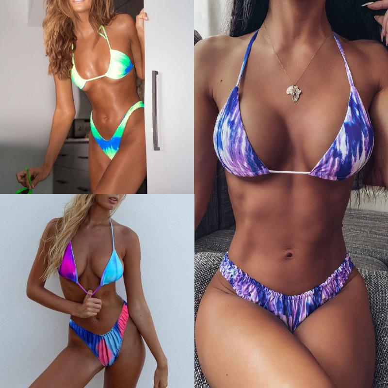 2020 Sexy Women Bikini Set Two Pieces Mixed Color High Waist Bathing Suit Swimwear Swimsuit Female Bandeau Thong Maillot De Bain
2020 Sexy Women Bikini Set Two Pieces Mixed Color High Waist Bathing Suit Swimwear Swimsuit Female Bandeau Thong Maillot De Bain