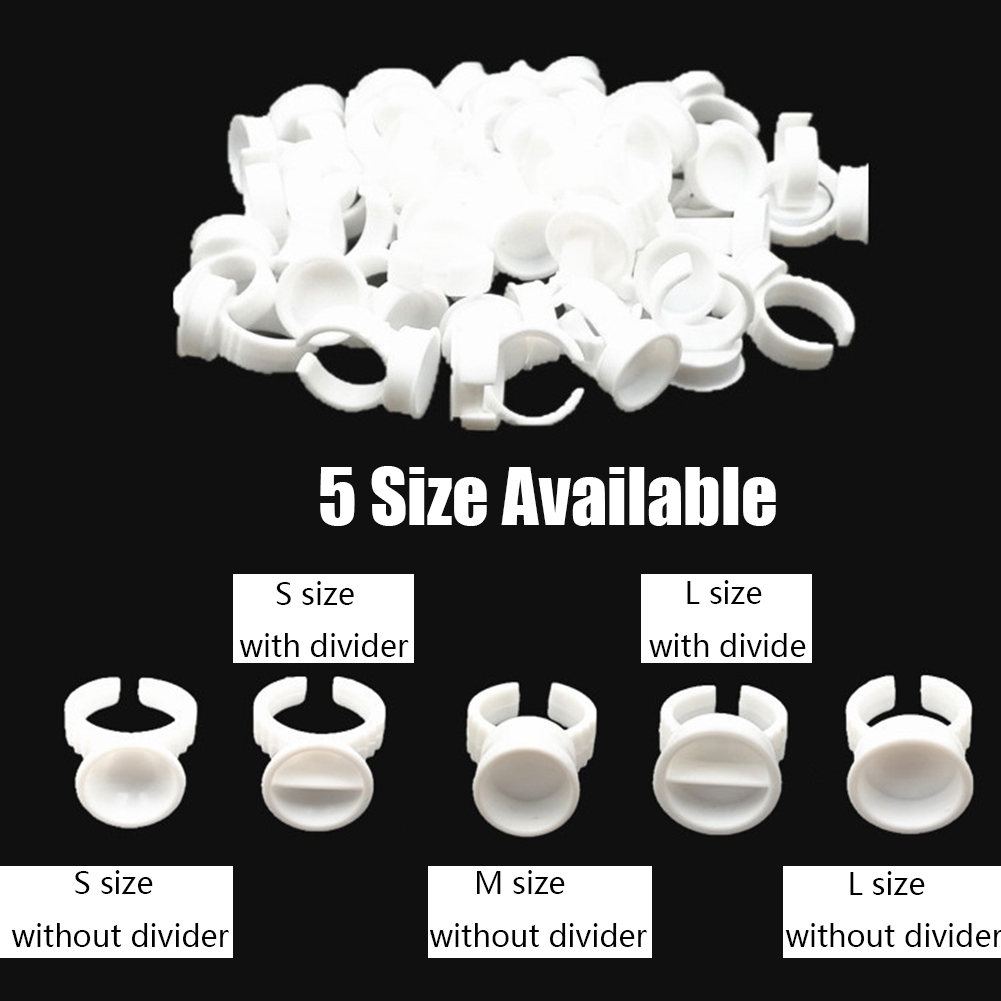 Disposable Microblading Pigment Glue Rings Tattoo Ink Holder 500pcs S M L Eyebrow Makeup Accessories Eyelash Extension Glue Cups