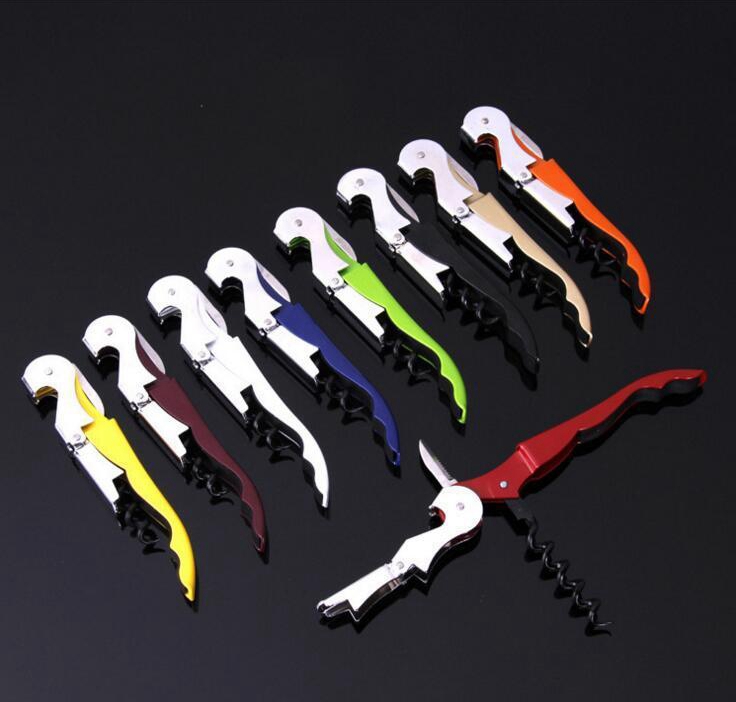 Stainless Steel Cork Screw Corkscrew Candy Color Multi-Function Wine Bottle Cap Opener Double Hinge Waiters Corkscrew Wine Opener EEA1778
Stainless Steel Cork Screw Corkscrew Candy Color Multi-Function Wine Bottle Cap Opener Double Hinge Waiters Corkscrew Wine Opener EEA1778