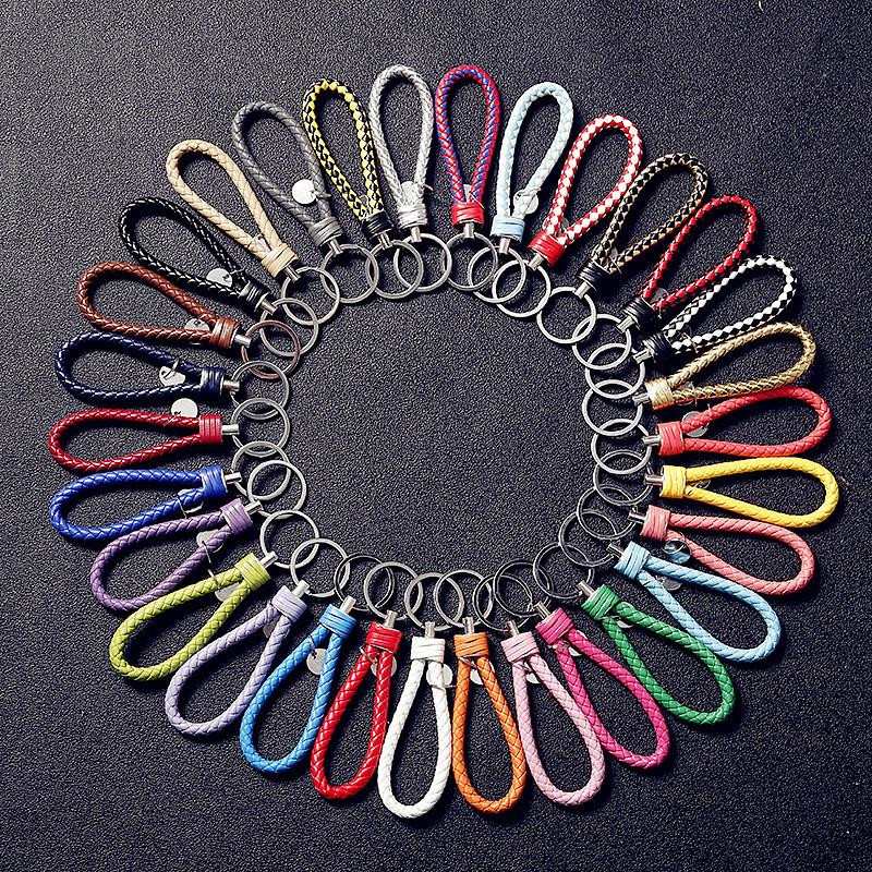 30 color Leather Braided Woven Keychain Rope Rings Fit DIY Circle Pendant Key Chains Holder Car Keyrings Jewelry accessories in Bulk JXW499, Silver
30 color Leather Braided Woven Keychain Rope Rings Fit DIY Circle Pendant Key Chains Holder Car Keyrings Jewelry accessories in Bulk JXW499, Silver