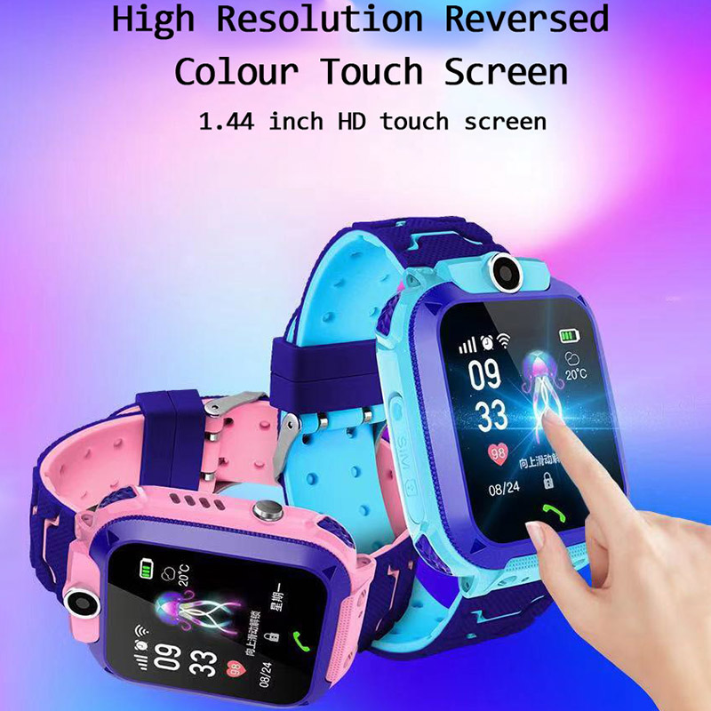 Children039s Smart Watch SOS Phone Watch Smartwatch For Kids With Sim Card Po Waterproof IP67 Kids Gift For IOS Android18011635180