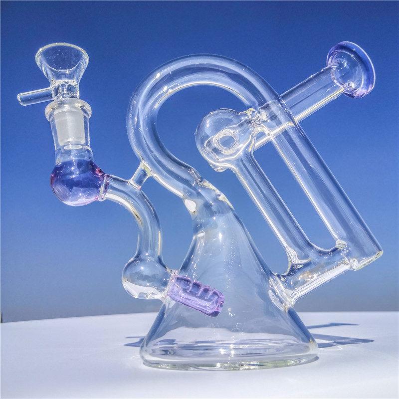 Purple Glass Bongs Recycler Dab Rig Thick Beaker Bong Smoking Hookah 14mm Joint with Bowl Glass Bong Cheap Glass Water Bongs
Purple Glass Bongs Recycler Dab Rig Thick Beaker Bong Smoking Hookah 14mm Joint with Bowl Glass Bong Cheap Glass Water Bongs