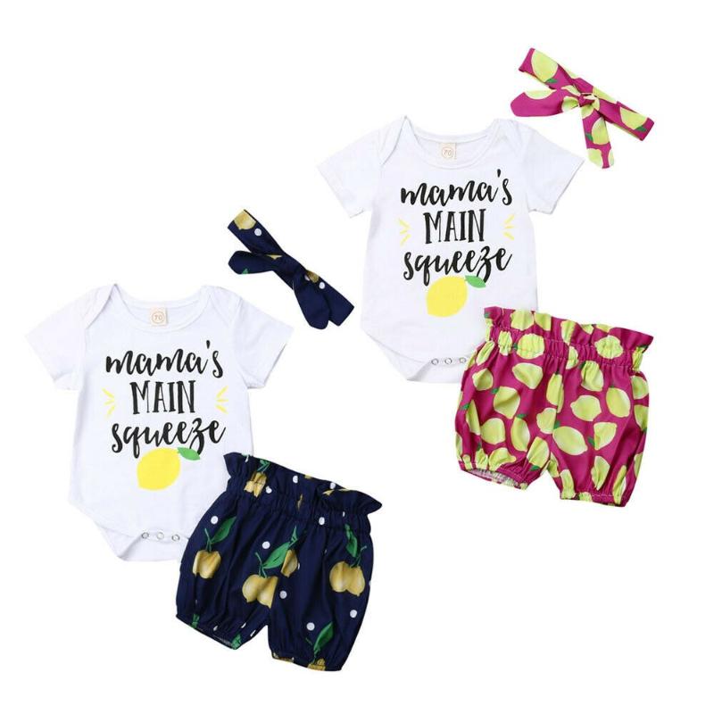 3PCS Summer Newborn Baby Boys Girls Clothes Lemon Printed Cotton Bodysuit Tops Lemon Print Shorts Bottom Headband Baby Outfits, Blue
3PCS Summer Newborn Baby Boys Girls Clothes Lemon Printed Cotton Bodysuit Tops Lemon Print Shorts Bottom Headband Baby Outfits, Blue