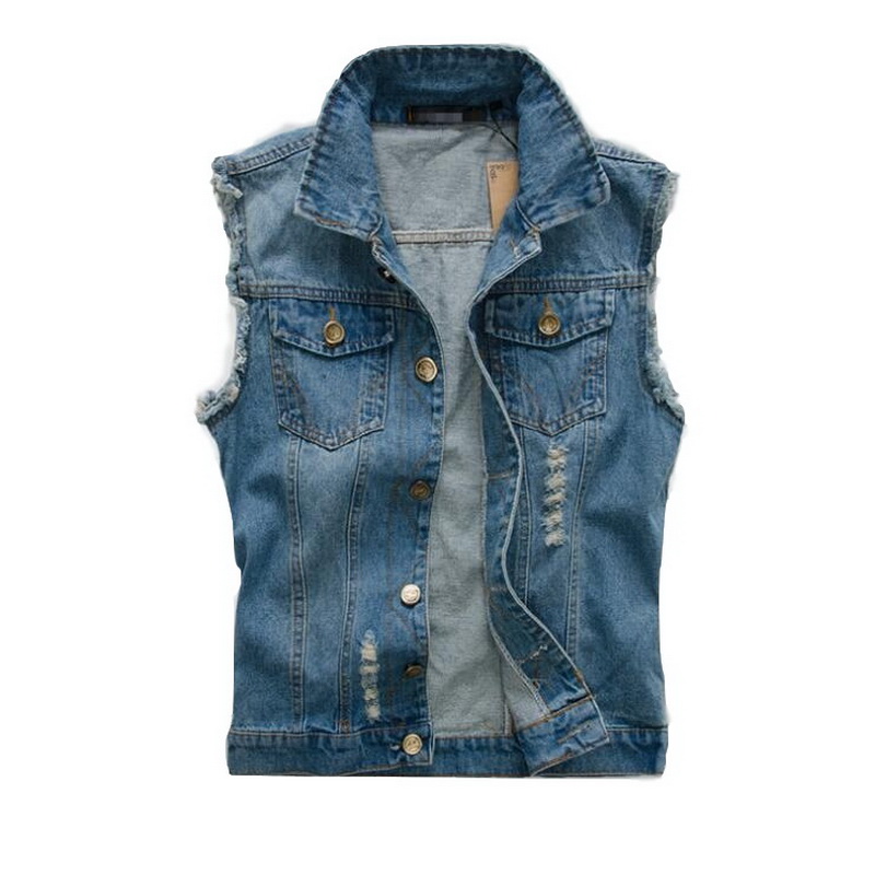 VXO 2019 Ripped Denim Jacket Men' Denim Vest Hip Hop Jean Coats Waistcoat Men Cowboy Brand Sleeveless Jacket Chaleco vaquero, Navy blue
VXO 2019 Ripped Denim Jacket Men' Denim Vest Hip Hop Jean Coats Waistcoat Men Cowboy Brand Sleeveless Jacket Chaleco vaquero, Navy blue