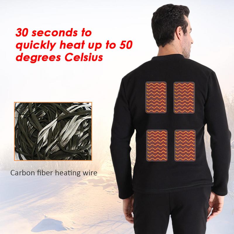 Men's Jacket Heating Clothes Thermal Underwear Carbon Fiber Electric Heating USB Smart Electric Clothes