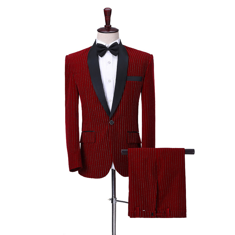 Red Wedding Groom Tuxedo Mens Suit Shawl Collar One Button Suits with Pants Mens Slim Fit 2pcs Suit Male Costume Homme Mariage, Black
Red Wedding Groom Tuxedo Mens Suit Shawl Collar One Button Suits with Pants Mens Slim Fit 2pcs Suit Male Costume Homme Mariage, Black