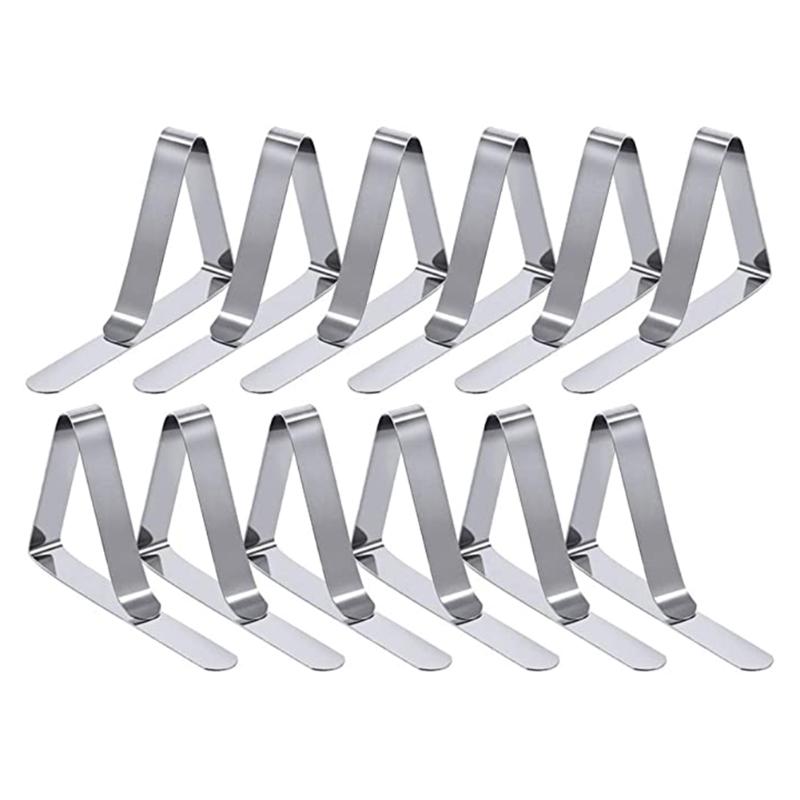 Tablecloth Clips 12Pcs Stainless Steel Picnic Table Clips Table Cloth Holders for Picnics Marquees Weddings Parties PI66
Tablecloth Clips 12Pcs Stainless Steel Picnic Table Clips Table Cloth Holders for Picnics Marquees Weddings Parties PI66