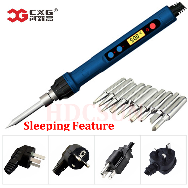 2020 New CXG 110V/220V EU/US D60W/D90W with sleep function solder iron lcd digital with new heater technology
2020 New CXG 110V/220V EU/US D60W/D90W with sleep function solder iron lcd digital with new heater technology