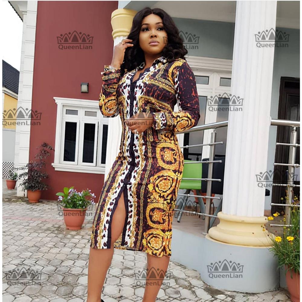 African Dress Print Shirt-Collar Skirt Big Elastic Long SLeeve For Women (ZC08#
African Dress Print Shirt-Collar Skirt Big Elastic Long SLeeve For Women (ZC08#