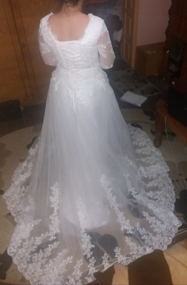 New Romantic V-neck Elegant Princess Lace Appliques Wedding Dress 2024 Long Sleeves Appliques Ball Gown Wedding Gowns vestido De Noiva