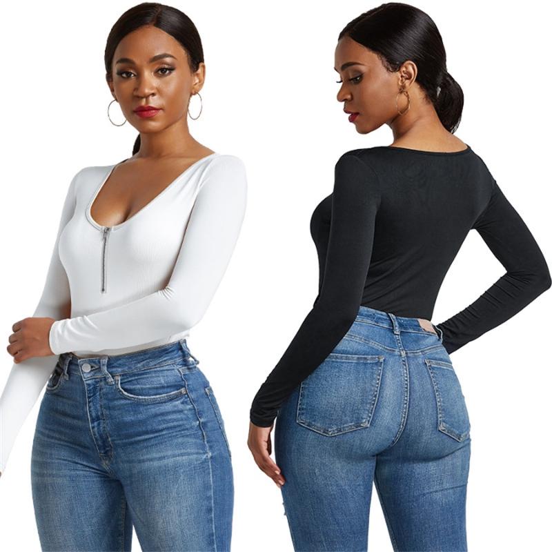 Autumn winter sexy black bodysuits skinny zipper long sleeve bodysuit women shirt fashion body mujer jumpsuits, Blue
Autumn winter sexy black bodysuits skinny zipper long sleeve bodysuit women shirt fashion body mujer jumpsuits, Blue