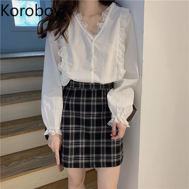 Korobov 2020 Summer New Korean Blouses Vintage Elegant Lace Patchwork Female Shirts Korean Single Breasted Blusas Mujer, Black
Korobov 2020 Summer New Korean Blouses Vintage Elegant Lace Patchwork Female Shirts Korean Single Breasted Blusas Mujer, Black