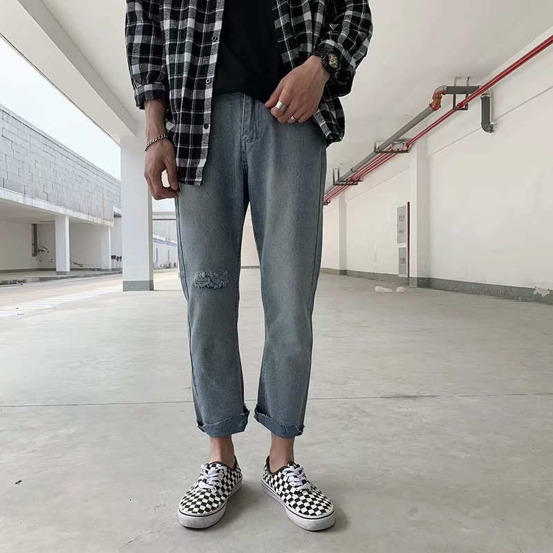 Wholesale 2020 Men's fashion trend nostalgic retro casual straight Ankle length pants spring autumn new irregular rough jeans, Blue
Wholesale 2020 Men's fashion trend nostalgic retro casual straight Ankle length pants spring autumn new irregular rough jeans, Blue