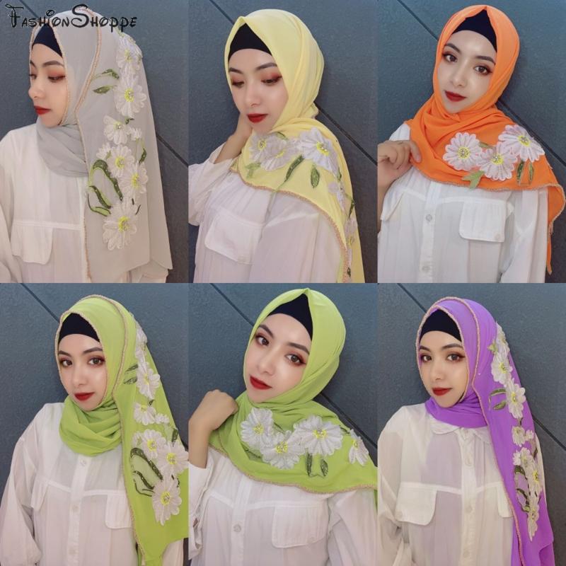175*65cm Arab headscarf for women Drill Flower Chiffon Muslim Hijab Scarf femme musulman hijabs Shawls and Wraps turban foulard
175*65cm Arab headscarf for women Drill Flower Chiffon Muslim Hijab Scarf femme musulman hijabs Shawls and Wraps turban foulard