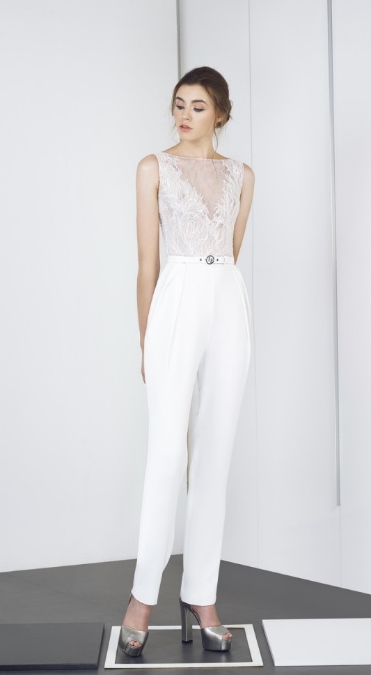 Chic Women Jumpsuits Prom Dresses Sleeveless Lace Appliqued Evening Dresses Formal Cocktail Party Dresses Robes De Soirée