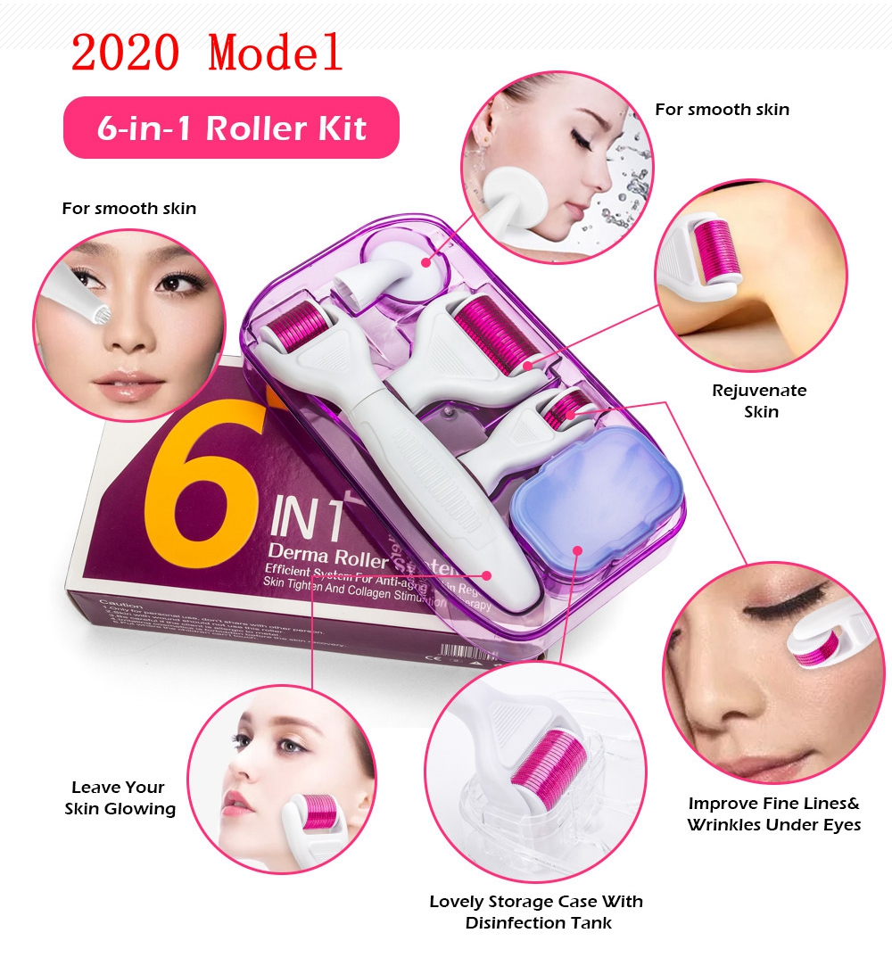 DRS 6in1 Derma Roller Microneedle Skin Care Face Brush SPA Travel Case Anti Ageing Acne Scar Wrinkle Removal
DRS 6in1 Derma Roller Microneedle Skin Care Face Brush SPA Travel Case Anti Ageing Acne Scar Wrinkle Removal