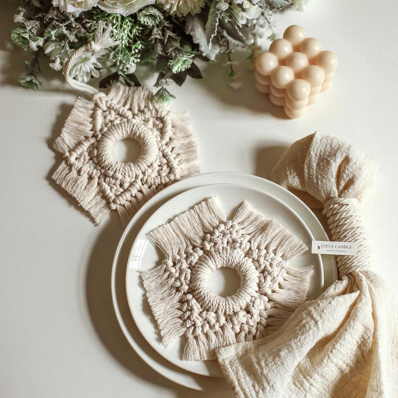 Hand-woven Bohemian Tassel Geometric Coasters Ornaments Insulation Pads for Kitchen Living Room Home Decoration
Hand-woven Bohemian Tassel Geometric Coasters Ornaments Insulation Pads for Kitchen Living Room Home Decoration