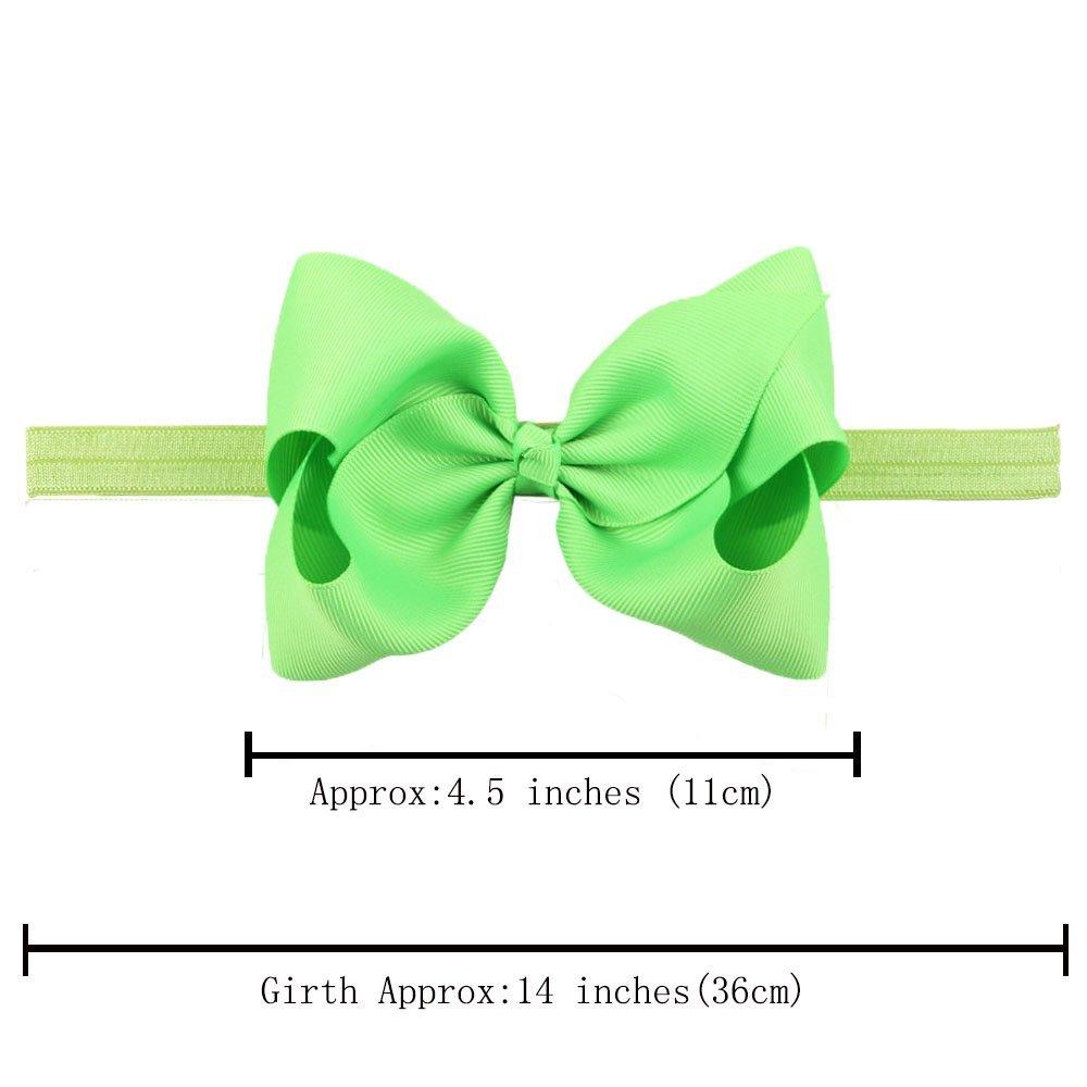 Baby Girls Headbands Grosgrain Ribbon 4.5" Hair Bows Headband Big Bow Hair Bands For Toddler Pack Of 20