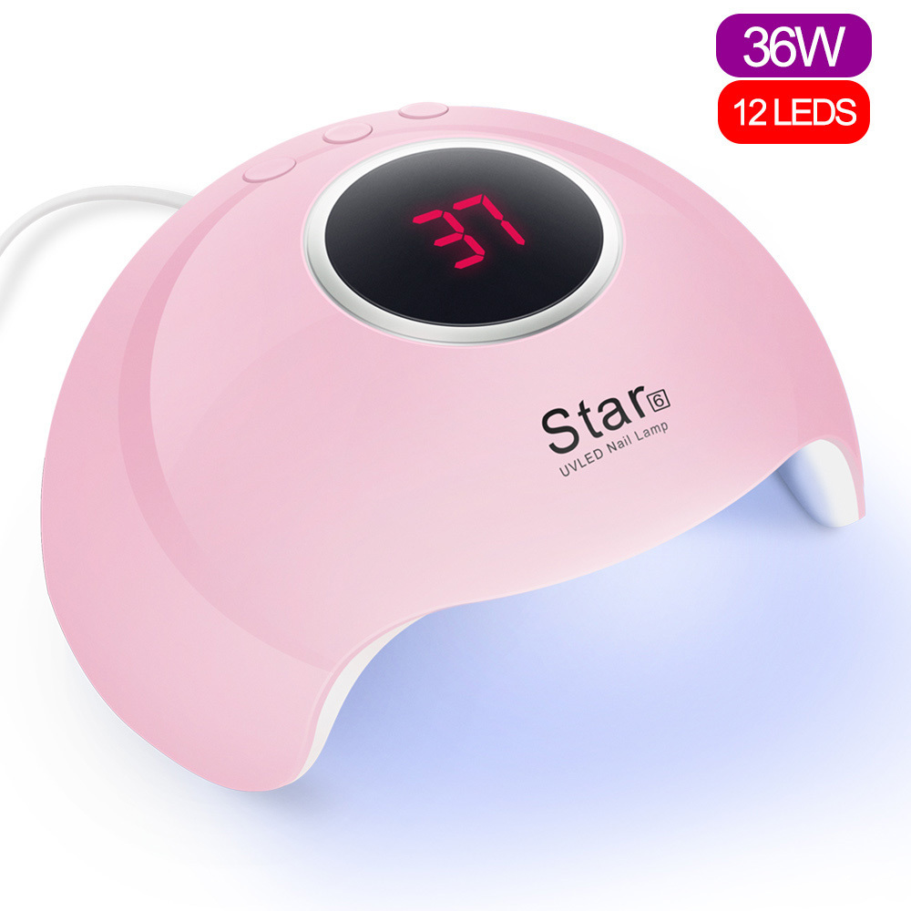 36W UV Lamp LED Nail Lamp Nail Dryer For All Gels Polish Sun Light Lamp Dryer Infrared Sensing Timer Smart LCD Display Manicure C19011401
