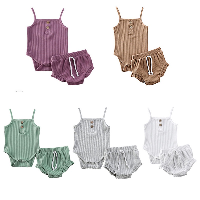 2020 Baby Boys Girls Summer Clothes Pure Color Knitted Button Rompers Tops Shorts Pants Toddler Infant Baby Clothing Outfit New
2020 Baby Boys Girls Summer Clothes Pure Color Knitted Button Rompers Tops Shorts Pants Toddler Infant Baby Clothing Outfit New