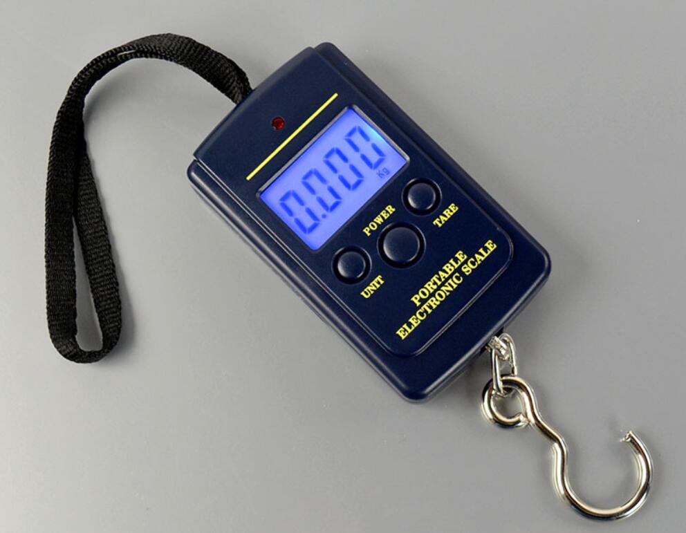 50pcs 40kg Digital Luggage Handy Scales 88Lb 1410oz LCD Display hanging fishing weight scale