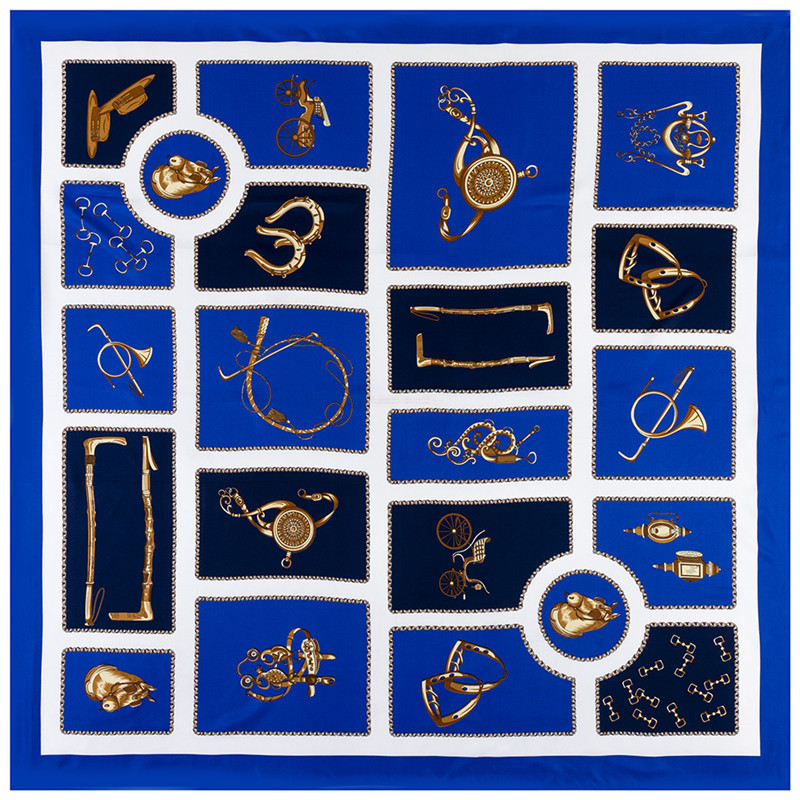 Head Scarf 130 Silk Scarf Top Scarfs Neck Carriage Saddle Foulard Femme Headwrap Versatile Accessory