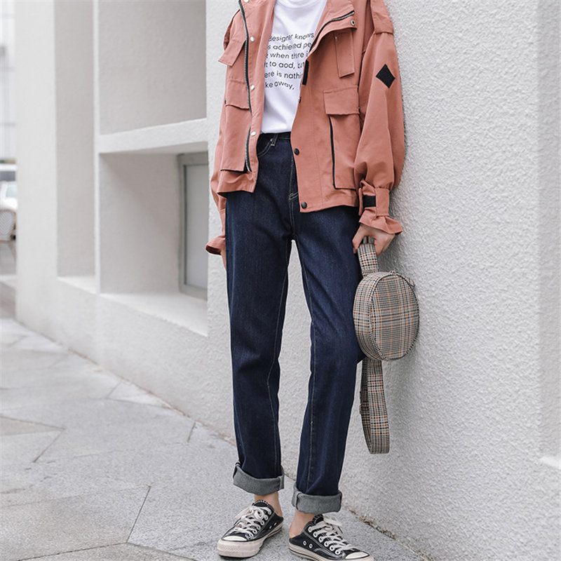 Alien Kitty 2020 Cowboy Women Loose Fashion Straight Elastic Casual Denim High Waist Jeans Chic Stylish Plus Ankle-Length Pants, Blue
Alien Kitty 2020 Cowboy Women Loose Fashion Straight Elastic Casual Denim High Waist Jeans Chic Stylish Plus Ankle-Length Pants, Blue