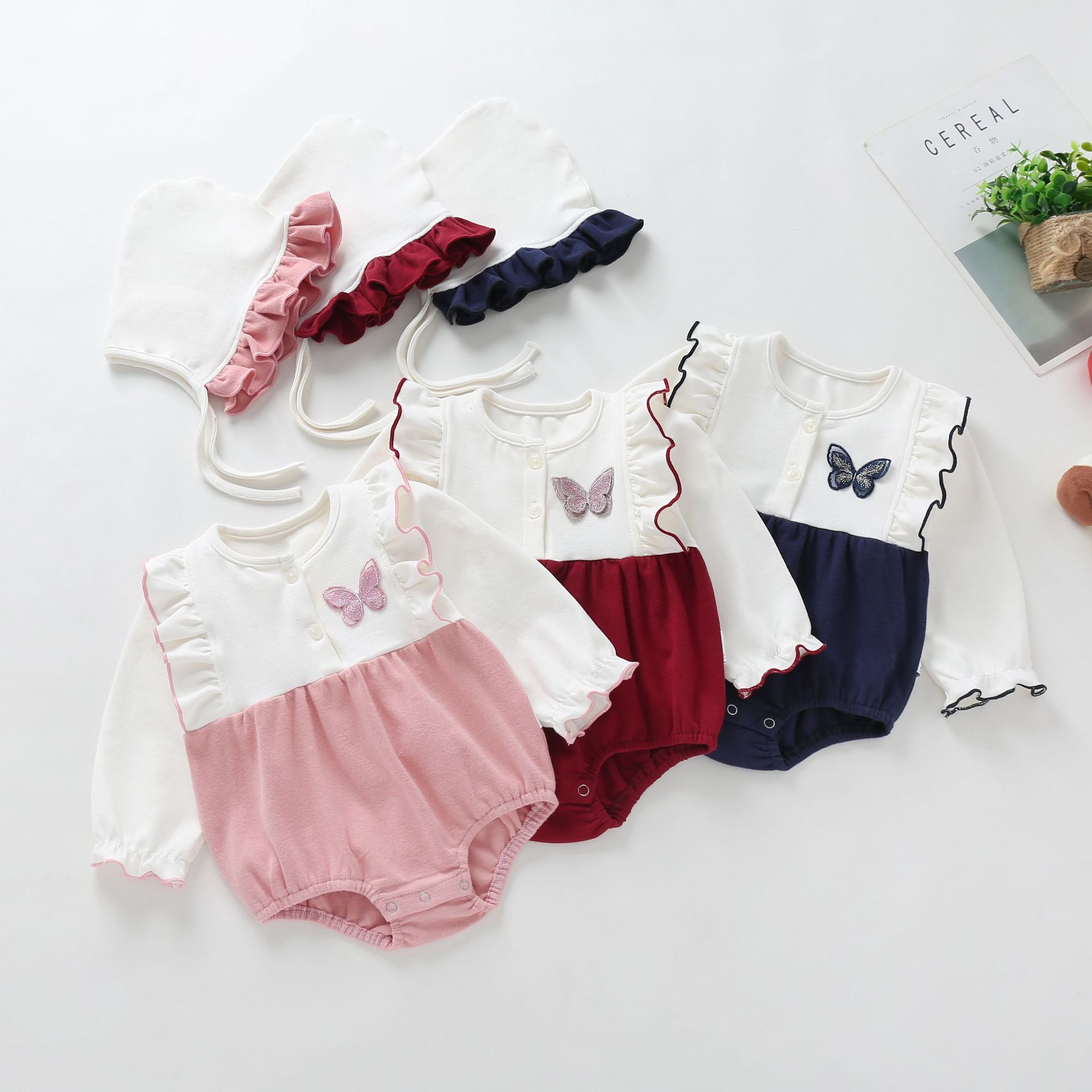 Spring baby girl clothes Romper Girls Round Collar With Butterfly Embroidery Design Long Sleeve Romper soft Baby Clothing Romper 100% cotton, As picture
Spring baby girl clothes Romper Girls Round Collar With Butterfly Embroidery Design Long Sleeve Romper soft Baby Clothing Romper 100% cotton, As picture