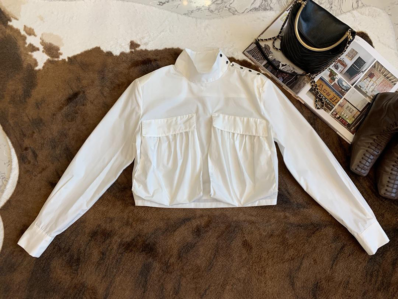high quality women casual short shirt blouse rmsx 3.13, White 
high quality women casual short shirt blouse rmsx 3.13, White