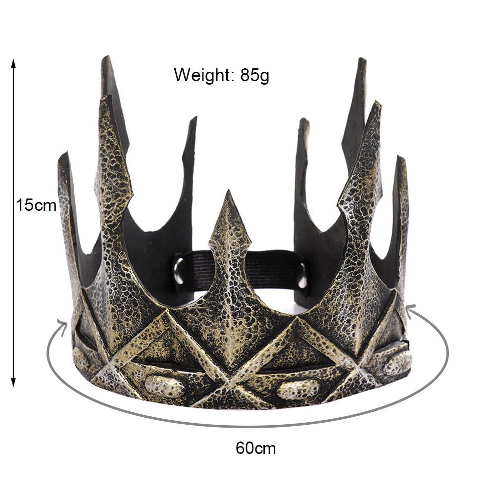 Cospty Ancient Headdress Viking Corona Hombre Medieval Men Royal King Tiaras Soft Crown Hair Accessories4246052