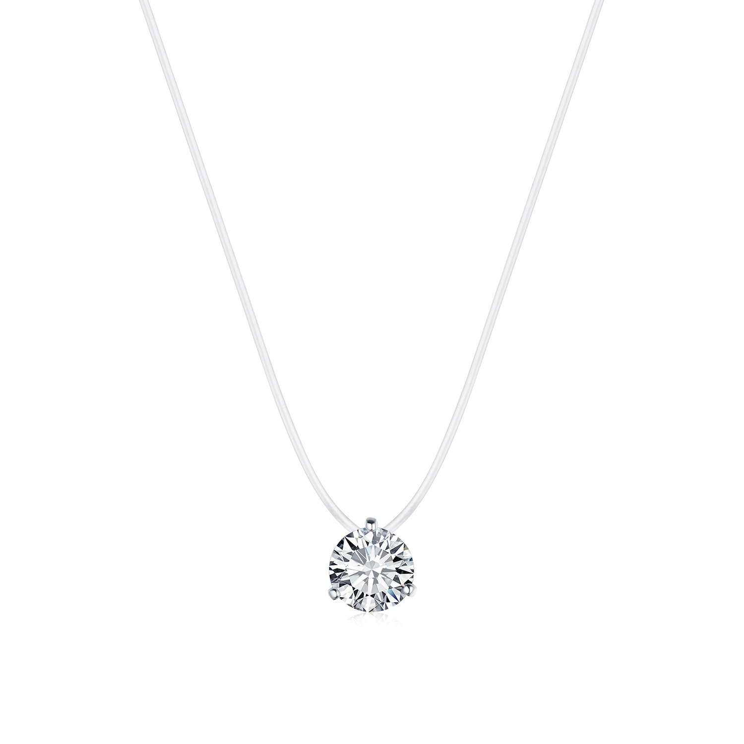 Fashion Transparent Fishing Line Necklace Silver Invisible Chain Necklace Women Rhinestone Choker Necklace Collier Femme 925 Sterling Silver
Fashion Transparent Fishing Line Necklace Silver Invisible Chain Necklace Women Rhinestone Choker Necklace Collier Femme 925 Sterling Silver