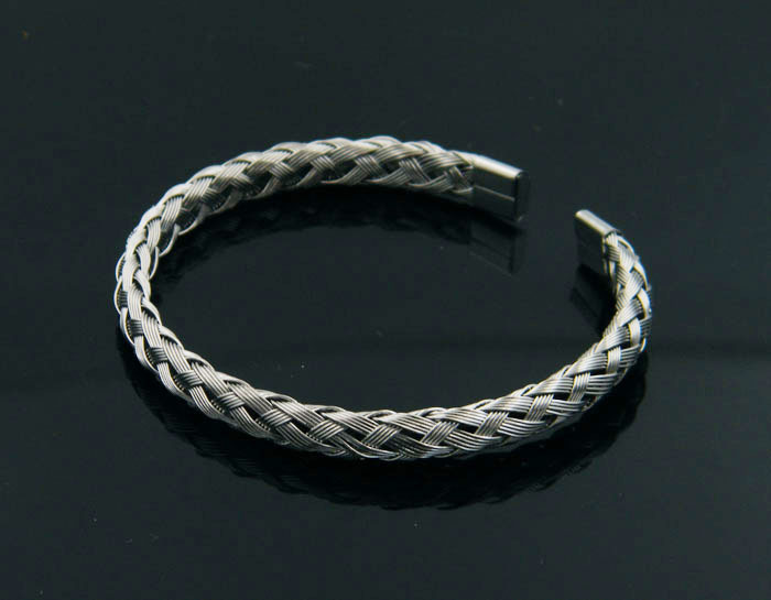 316l Stainless Steel Twisted Chain Cable Wire Bracelets Men Gold Color Open Cuff Bracelets Bangles Men Jewelry
