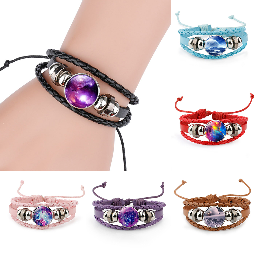 New Nebula Space Universe bracelets For women men Galaxy starry sky Glass charm Braided leather Rope Wrap Bangle Fashion Jewelry
New Nebula Space Universe bracelets For women men Galaxy starry sky Glass charm Braided leather Rope Wrap Bangle Fashion Jewelry