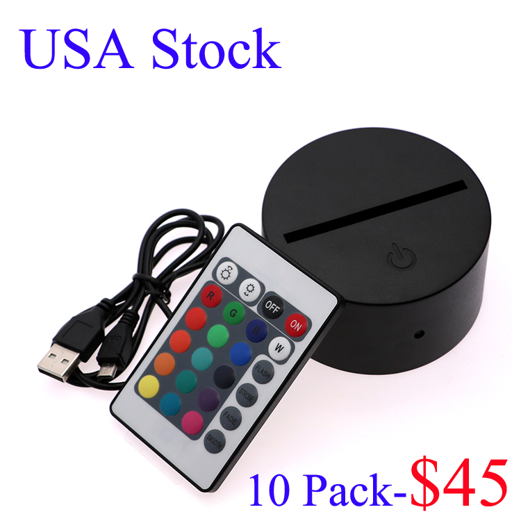 USA Stock 3D Night LED Light Lamp Base, LED 3D Illusion Night Lights, 7 Colors Changing for bedroom child room living shop cafe office
USA Stock 3D Night LED Light Lamp Base, LED 3D Illusion Night Lights, 7 Colors Changing for bedroom child room living shop cafe office