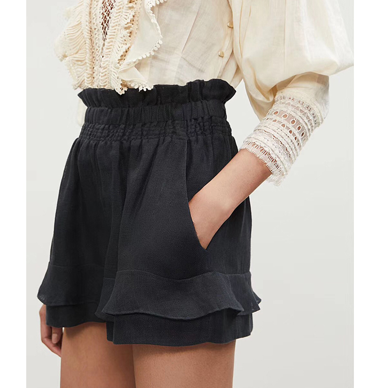 Griddy Linen Shorts White Black Fashion Shorts with pockets Elastic Waist Ruffled Hem for Woman TOP GRADE QUALITY, Beige
Griddy Linen Shorts White Black Fashion Shorts with pockets Elastic Waist Ruffled Hem for Woman TOP GRADE QUALITY, Beige