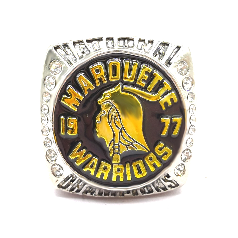 1977 Marquette Warriors Basketball Champs McGUIRE Champion ring Manufacturer fast shipping
1977 Marquette Warriors Basketball Champs McGUIRE Champion ring Manufacturer fast shipping