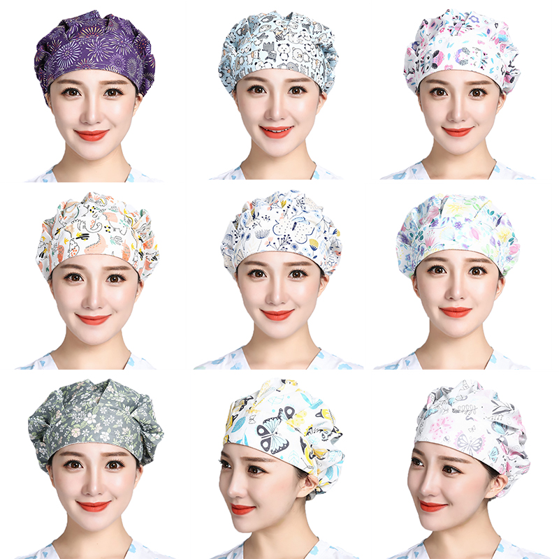 Scrub Caps Printed Cotton Breathbale Adjustable Bouffant Hats Head Cover Anti-dust Washable Women Workwear Hair Cover Cappello
Scrub Caps Printed Cotton Breathbale Adjustable Bouffant Hats Head Cover Anti-dust Washable Women Workwear Hair Cover Cappello