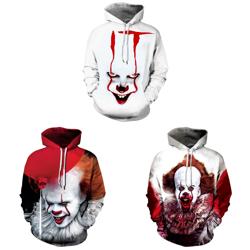 QNPQYX Chapter Two Pennywise Hoodies 3d Halloween Joker Men' streetwear Sweatshirt Couple Lovers Hoody Streetwear Dropshipping, A1
QNPQYX Chapter Two Pennywise Hoodies 3d Halloween Joker Men' streetwear Sweatshirt Couple Lovers Hoody Streetwear Dropshipping, A1