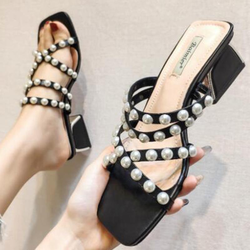 Summer Slippers Women Shoes Women Slides Peep Toe High Heels Slippers Female fashion Pearl Ladies Shoes zapatillas mujer sh438, Beige
Summer Slippers Women Shoes Women Slides Peep Toe High Heels Slippers Female fashion Pearl Ladies Shoes zapatillas mujer sh438, Beige